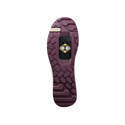 Chaussures VTT CRANKBROTHERS MALLET TRAIL LACE CLIP Blanc/Purple — semelle avec cale