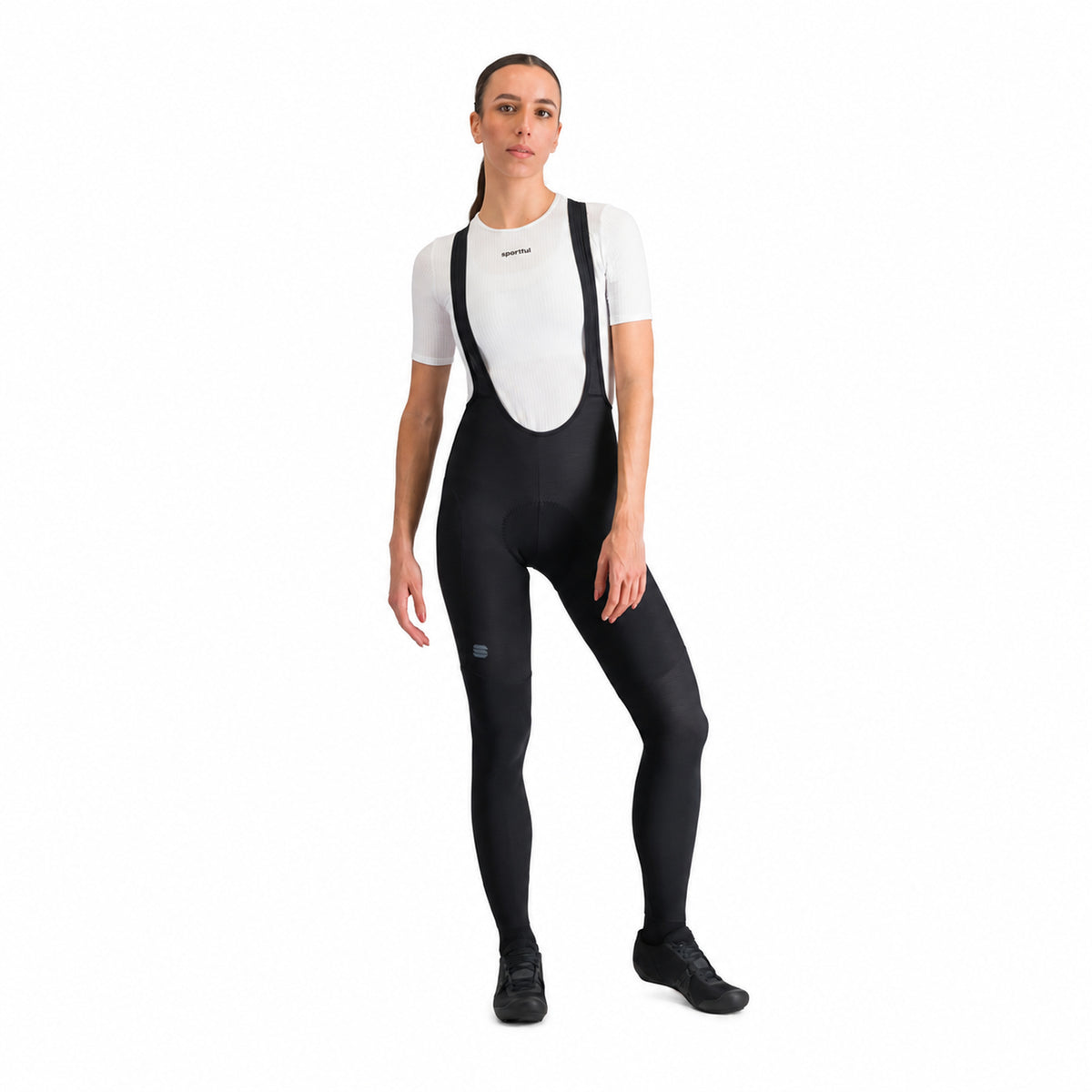 Cuissard Long à Bretelles SPORTFUL PULSE Femme Noir — fond blanc, 2000 x 2000