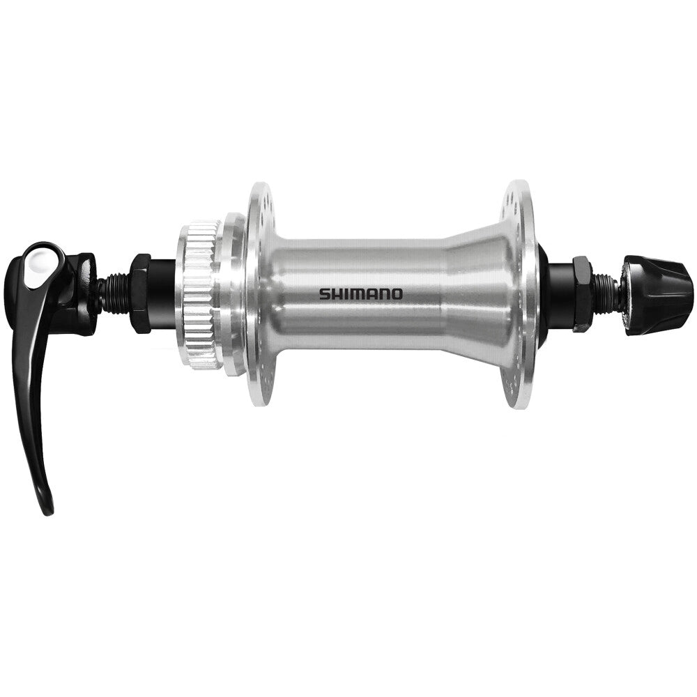 Moyeu Avant SHIMANO CUES HB-QC400 - Édition Polished Silver