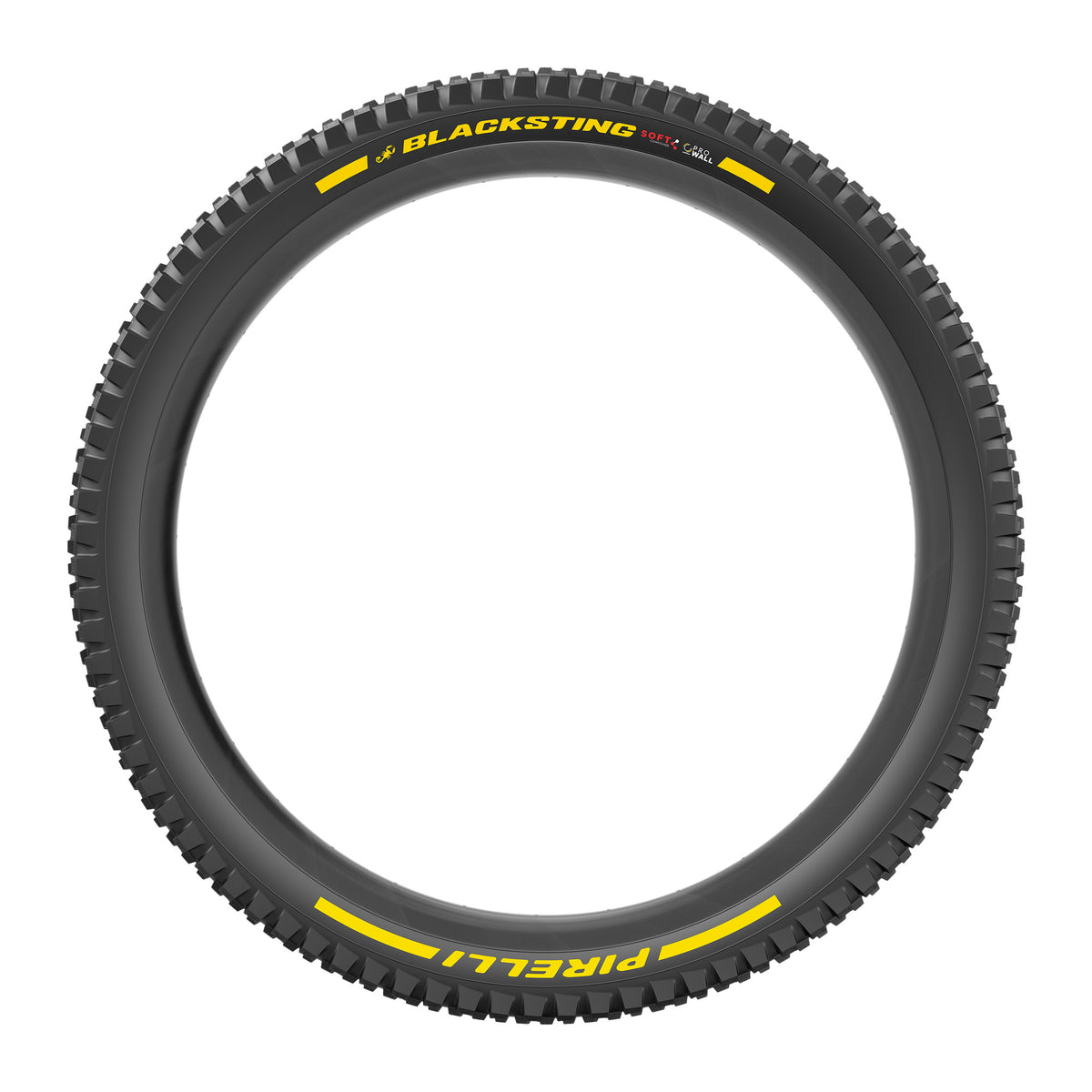 Pneu PIRELLI SCORPION BLACK STING 27.5x2.40 Soft ProWall Tubeless Ready Souple Noir/Jaune Team Edition