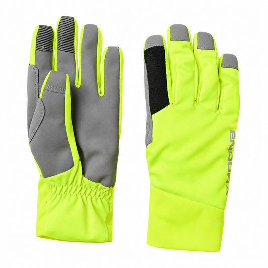 Gants ENDURA LOOP WATERPROOF jaune sur fond blanc