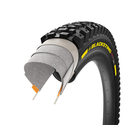 Pneu PIRELLI SCORPION BLACK STING 27.5x2.40 Soft DH+Wall Tubeless Ready Souple Noir/Jaune Team Edition