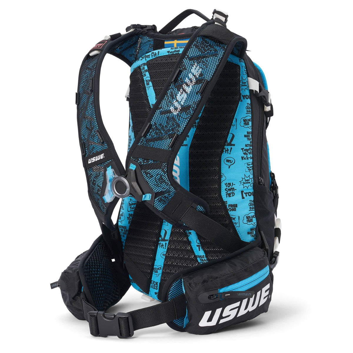 Sac à Dos avec Dorsale Intégrée USWE FLOW 16 L Noir/Bleu