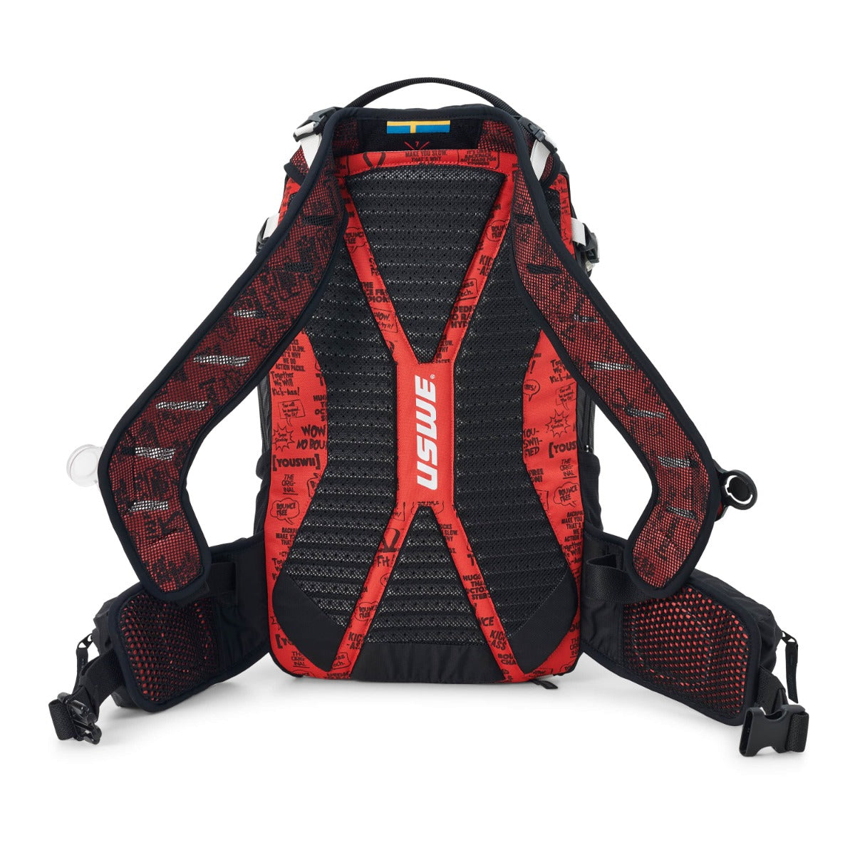 Sac à Dos avec Dorsale Intégrée USWE FLOW 16 L Noir/Rouge