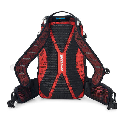 Sac à Dos avec Dorsale Intégrée USWE FLOW 16 L Noir/Rouge
