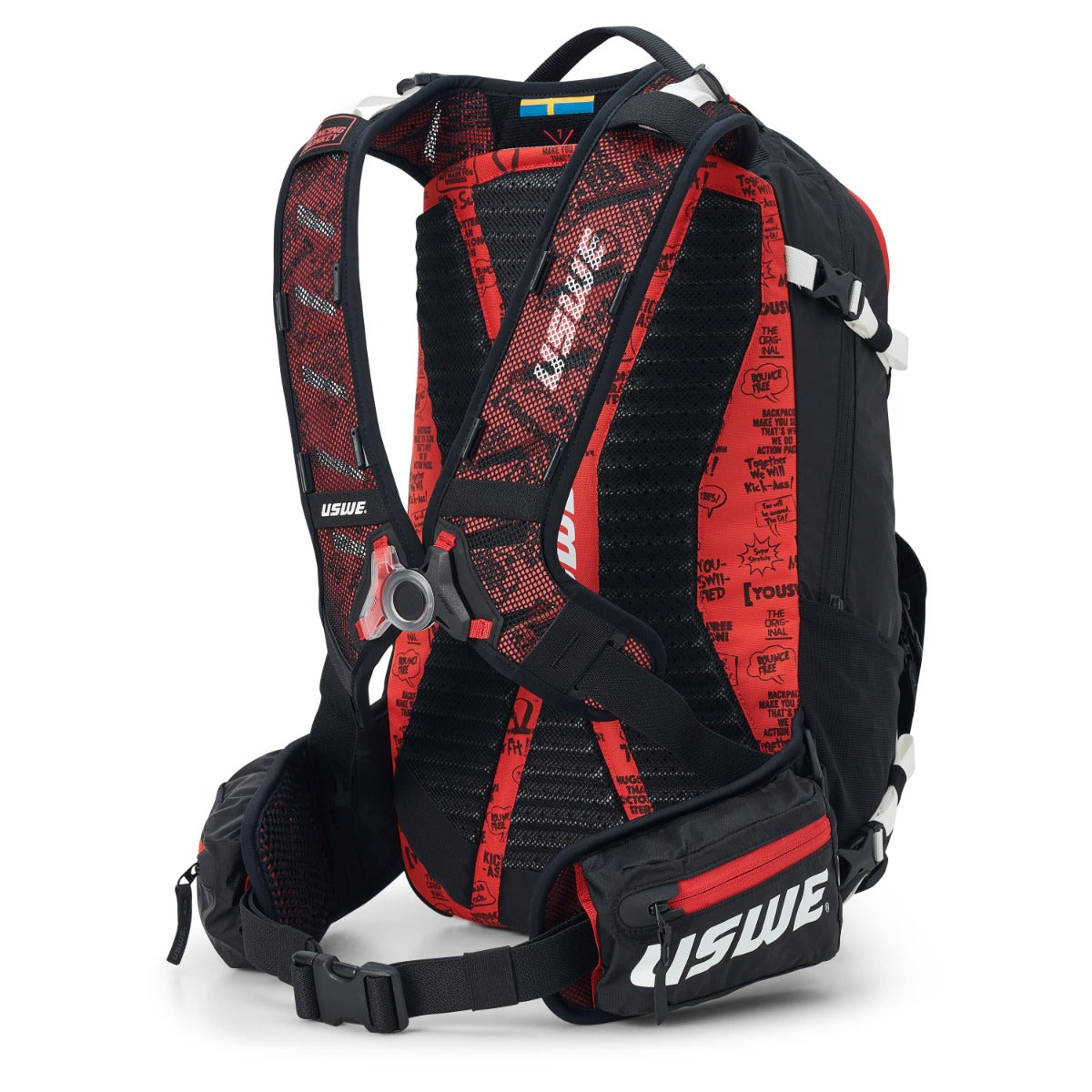 Sac à Dos avec Dorsale Intégrée USWE FLOW 16 L Noir/Rouge
