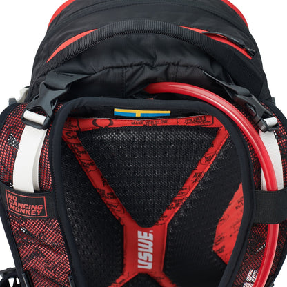 Sac à Dos avec Dorsale Intégrée USWE FLOW 16 L Noir/Rouge