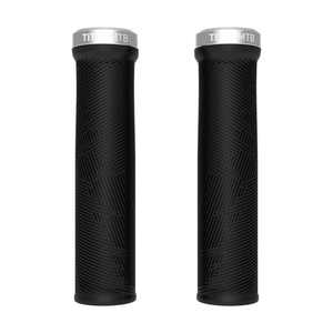 Grips Title MTB FORM Lock-On XL Noir à collier chromé - paire vue de face