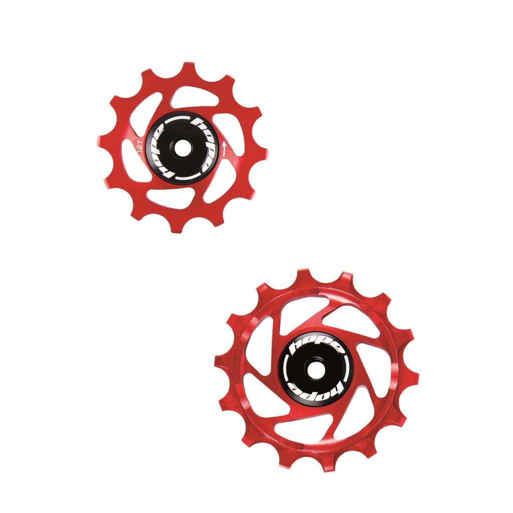 Galets de Dérailleur Arrière 12V HOPE Sram 12/14 Dents Rouge