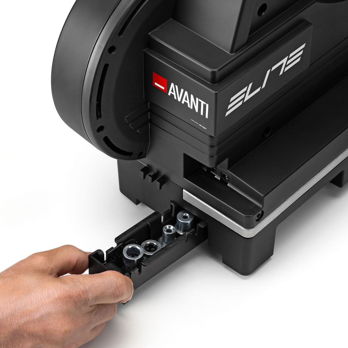 ELITE AVANTI — Rangement des adaptateurs dans le pied