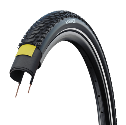 Pneu SCHWALBE MARATHON MONDIAL 700x50 ADDIX V-Guard Reflex TubeType Souple Noir