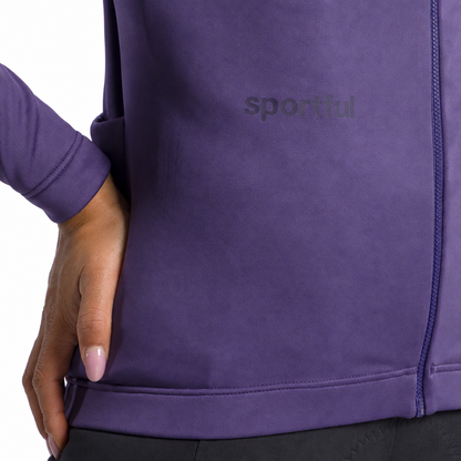 Veste SPORTFUL CLASSIC 2 Femme Violet, détail avant sur fond blanc
