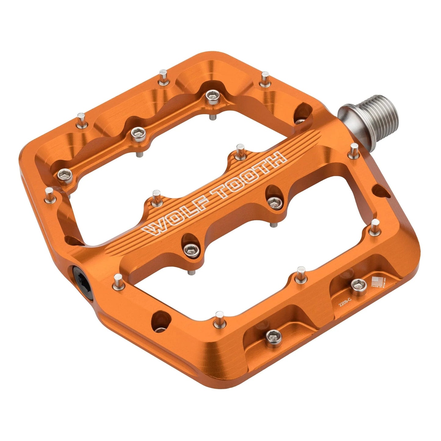 Pédales Plates WOLF TOOTH WAVEFORM PERFORMANCE Orange