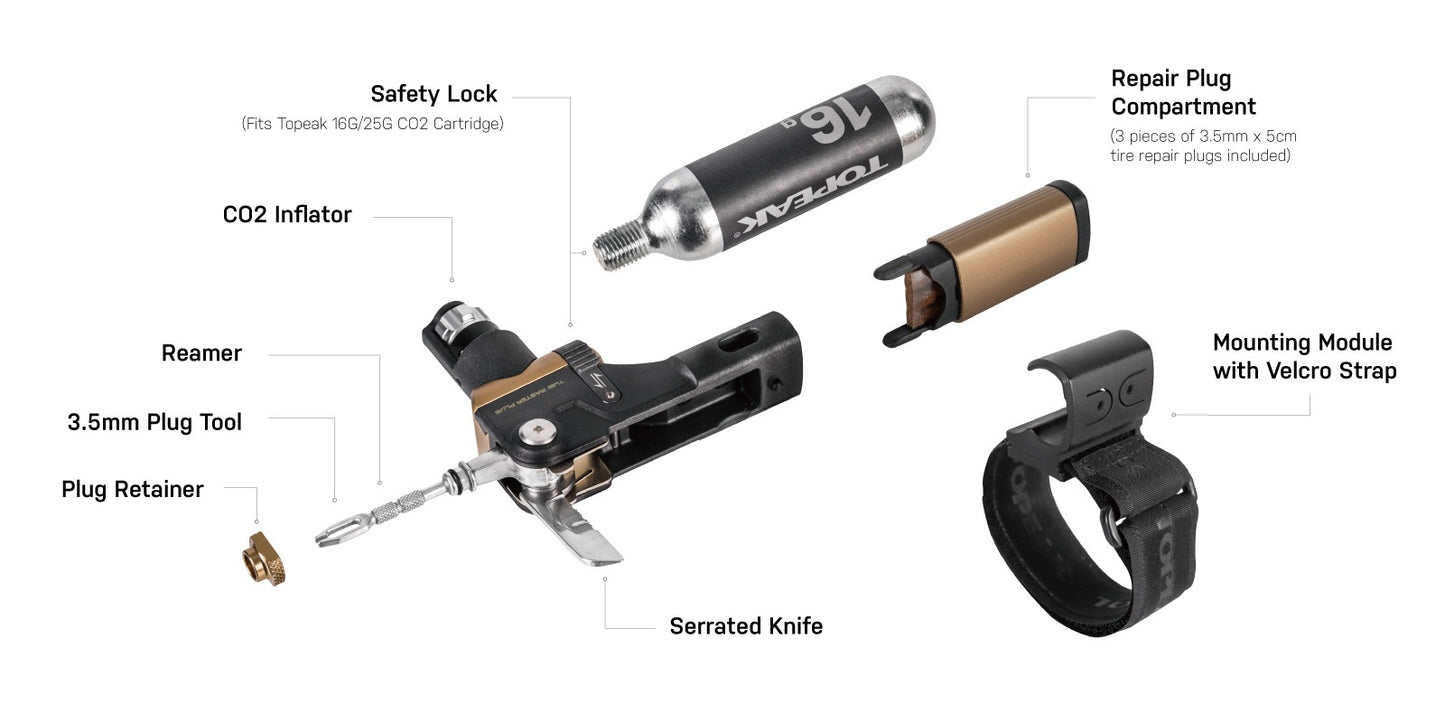 Multi-Outils Co2 TOPEAK TUBI MASTER+ (16g)