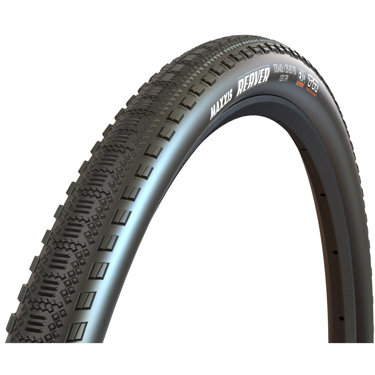 Pneu MAXXIS REAVER flanc noir - vue de profil