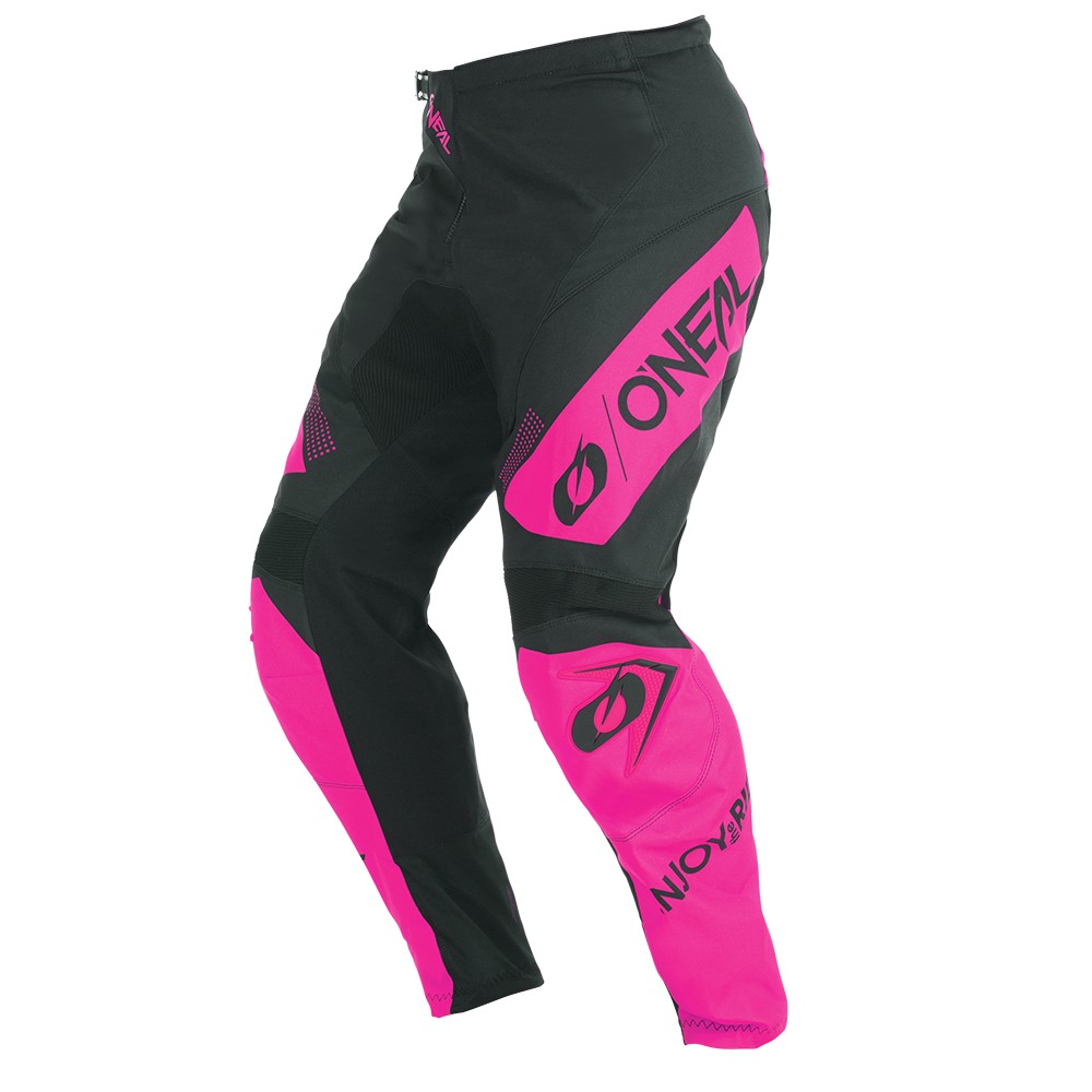 Pantalon O'NEAL ELEMENT RACEWEAR Femme Noir/Rose - vue face