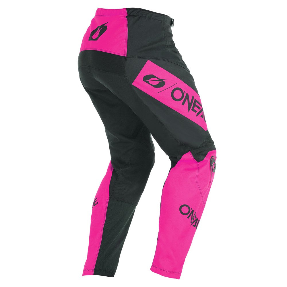 Pantalon O'NEAL ELEMENT RACEWEAR Femme Noir/Rose - vue dos