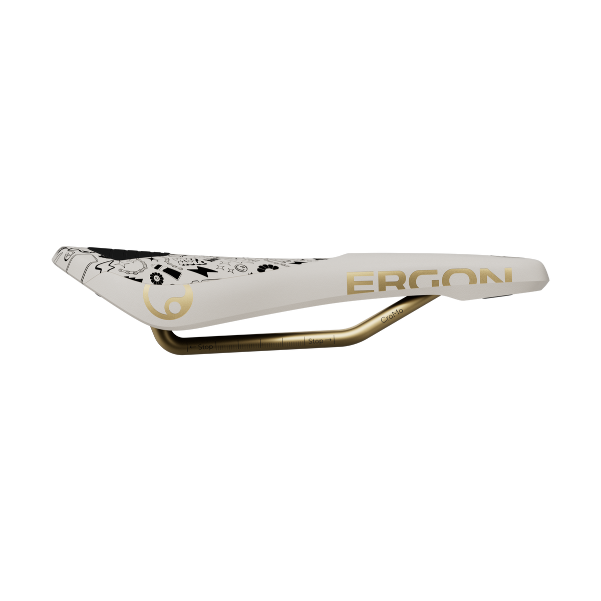 Selle ERGON SM Downhill Comp Rails CrMo - Édition Limtée Vali Höll Blanc — vue complémentaire