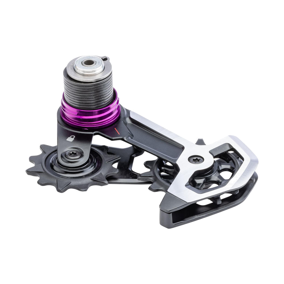 Chape de Dérailleur Arrière Complète 7V SRAM XX DH T-TYPE EAGLE AXS — 11.7518.104.029 — photo de la pièce sur fond blanc