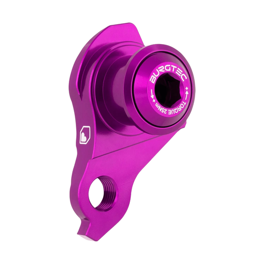 Patte de Dérailleur BURGTEC UDH Violet — vue produit sur fond blanc