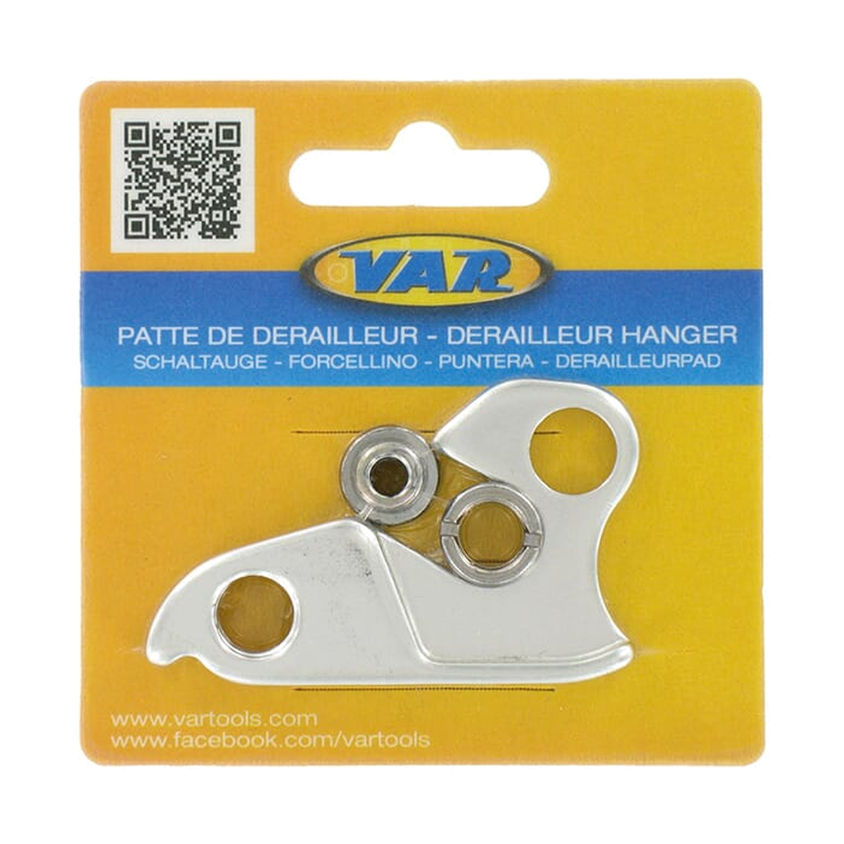 Patte de Dérailleur VAR DH-69022 BMC/Cube/Focus/Go Sport/Lapierre/Trek — vue produit sur fond blanc