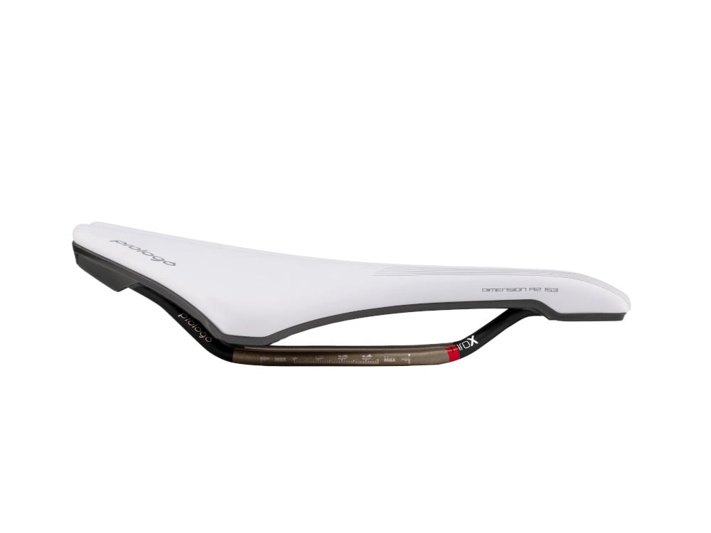 Selle PROLOGO DIMENSION R2 153mm Rails Tirox Blanc — vue complémentaire