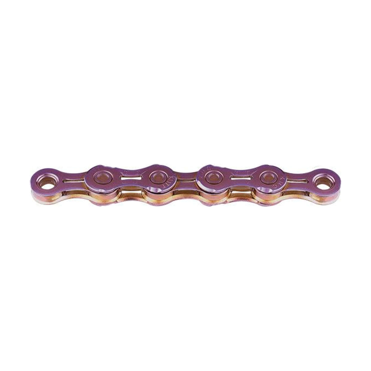 Chaîne 11V KMC TT11 Waxed Neo Chrome Ciré — photo produit sur fond blanc