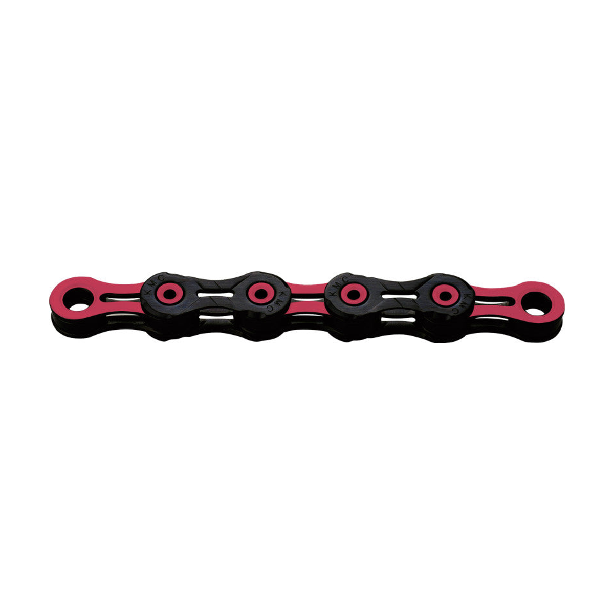Chaîne 11V KMC DLC11 Waxed Noir/Rose Ciré — photo produit sur fond blanc