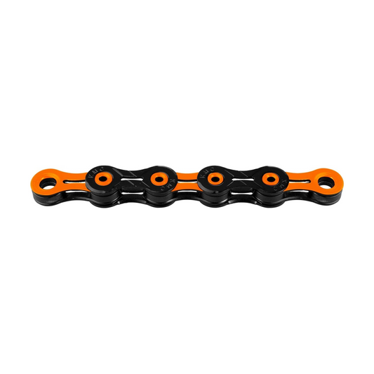 Chaîne 11V KMC DLC11 Noir/Orange — photo produit sur fond blanc