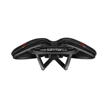 Selle SAN MARCO ASPIDE SHORT OPEN-FIT CARBON FX WIDE Rails Carbone — vue complémentaire