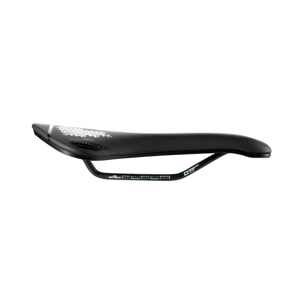 Selle SAN MARCO ASPIDE SHORT OPEN-FIT DYNAMIC WIDE Rails Manganèse — vue complémentaire