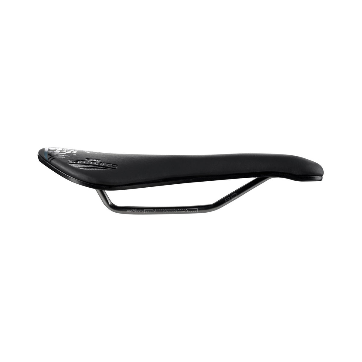 Selle SAN MARCO ASPIDE SHORT OPEN-FIT RACING S3 Largeur 139mm Rails Acier Xsilite Noir — vue complémentaire
