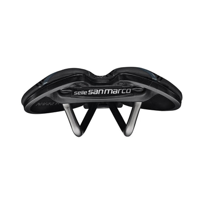 Selle SAN MARCO ASPIDE SHORT OPEN-FIT RACING S3 Largeur 139mm Rails Acier Xsilite Noir — vue complémentaire