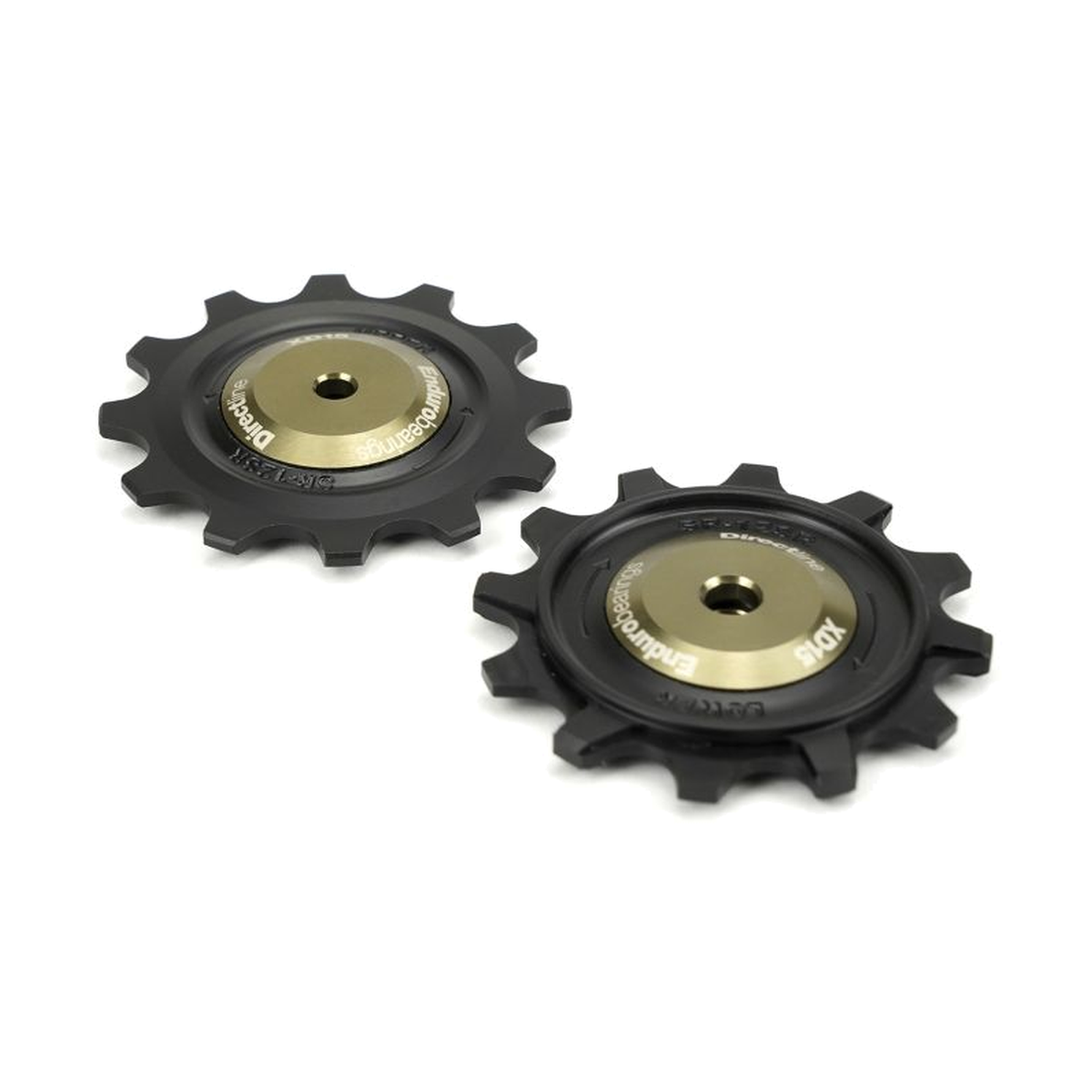 Galets de dérailleur Arrière 12V ENDURO BEARINGS Directline XD-15 Céramique SRAM Graphite — pièce sur fond blanc