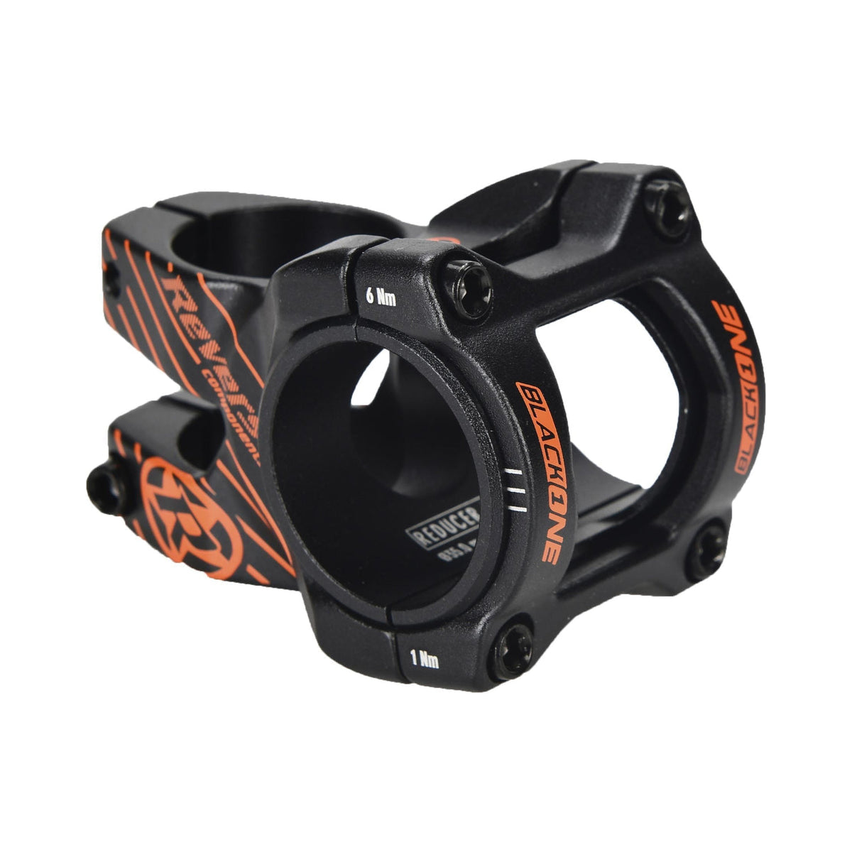 Potence REVERSE COMPONENTS BLACK ONE D-2 Noir/Orange — vue principale sur fond blanc