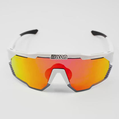 Lunettes SCICON AEROSHADE KUNKEN Blanc Multimirror Rouge