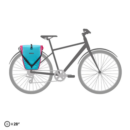 Sacoche de Porte-Bagages ORTLIEB BACK ROLLER CYBER 20 L Bleu/Rose