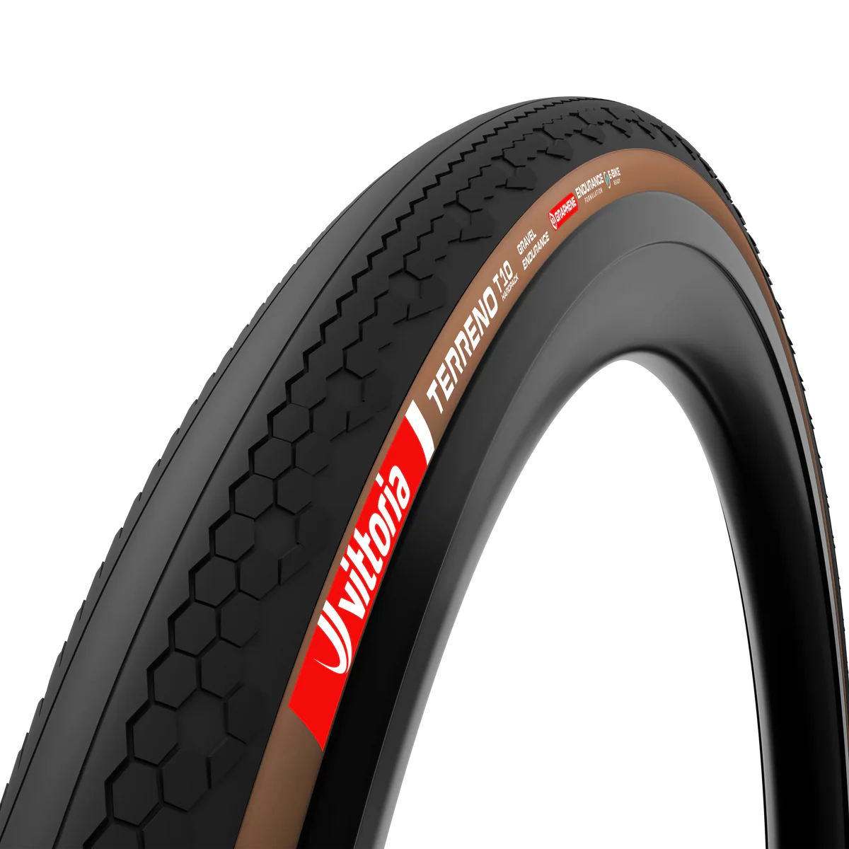 Pneu VITTORIA TERRENO T10 HARDPACK Gravel Endurance 700x40c Tubeless Ready Souple Marron