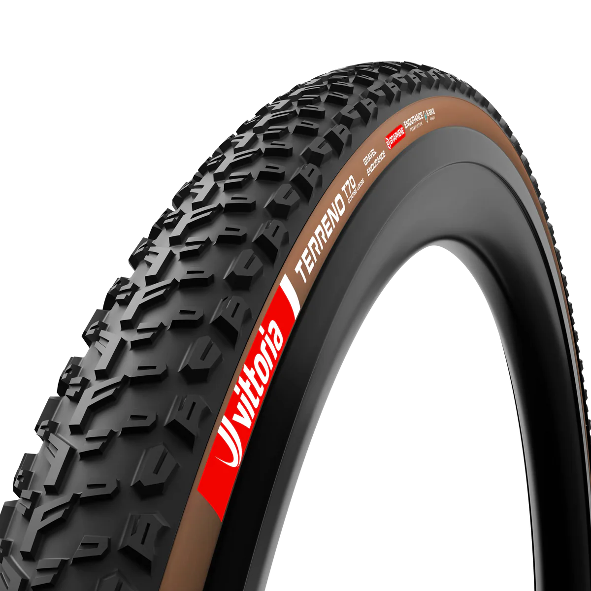 Pneu VITTORIA TERRENO T70 COARSE LOOSE Gravel Endurance 700x45c Tubeless Ready Souple Marron