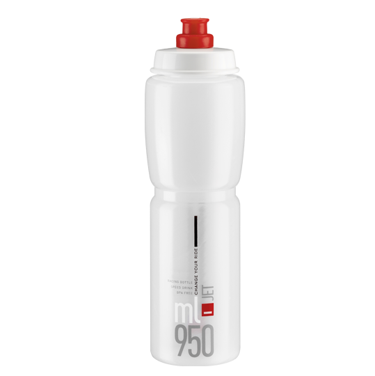 Bidon ELITE JET Transparent Logo Rouge